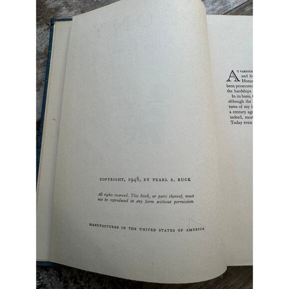 1948 Vintage Peony Book by Pearl S. Buck - Picture 6 of 6